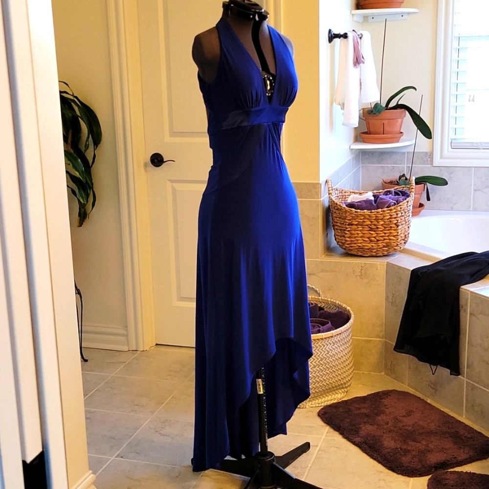 Royal Blue Formal backless Dress